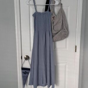 H&M periwinkle midi dress!